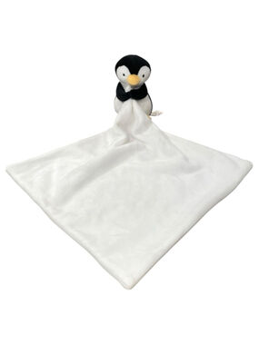 Apricot Lamb Unisex Baby Penguin Lovey Plush Security Blanket Soft Black White